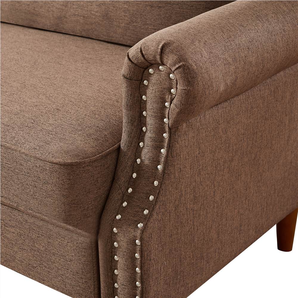 8122 3P-SEATER brown sofa