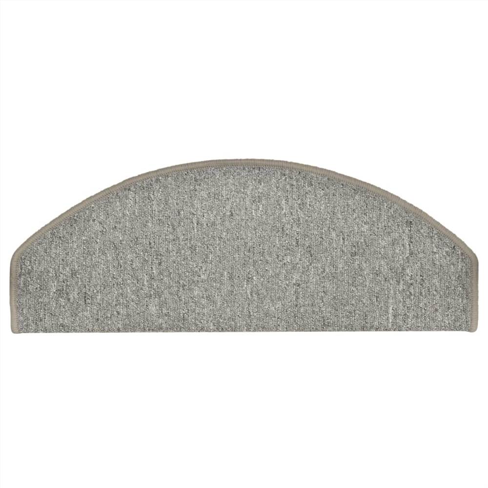 Carpet Stair Treads 15 pcs Light Grey 65x24x4 cm
