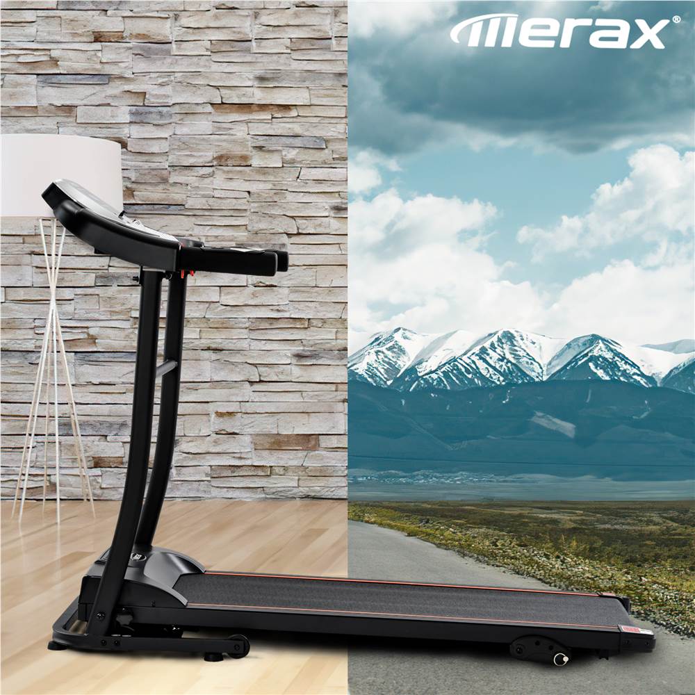 Faltbares Laufband für zu Hause, Trainingsgeräte mit herunterladbarer App, USB Bluetooth und AUX-Konnektivität, LED-Anzeige, schwarz