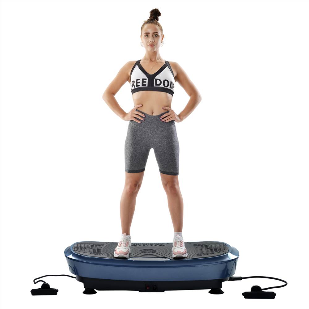 Profi Vibrationsplatte 3D Wipp Vibration Technologie + Bluetooth Musik, Riesige Fläche, 2 Kraftvolle Motoren + einmaliges Design + Trainingsbänder + Fernbedienung
