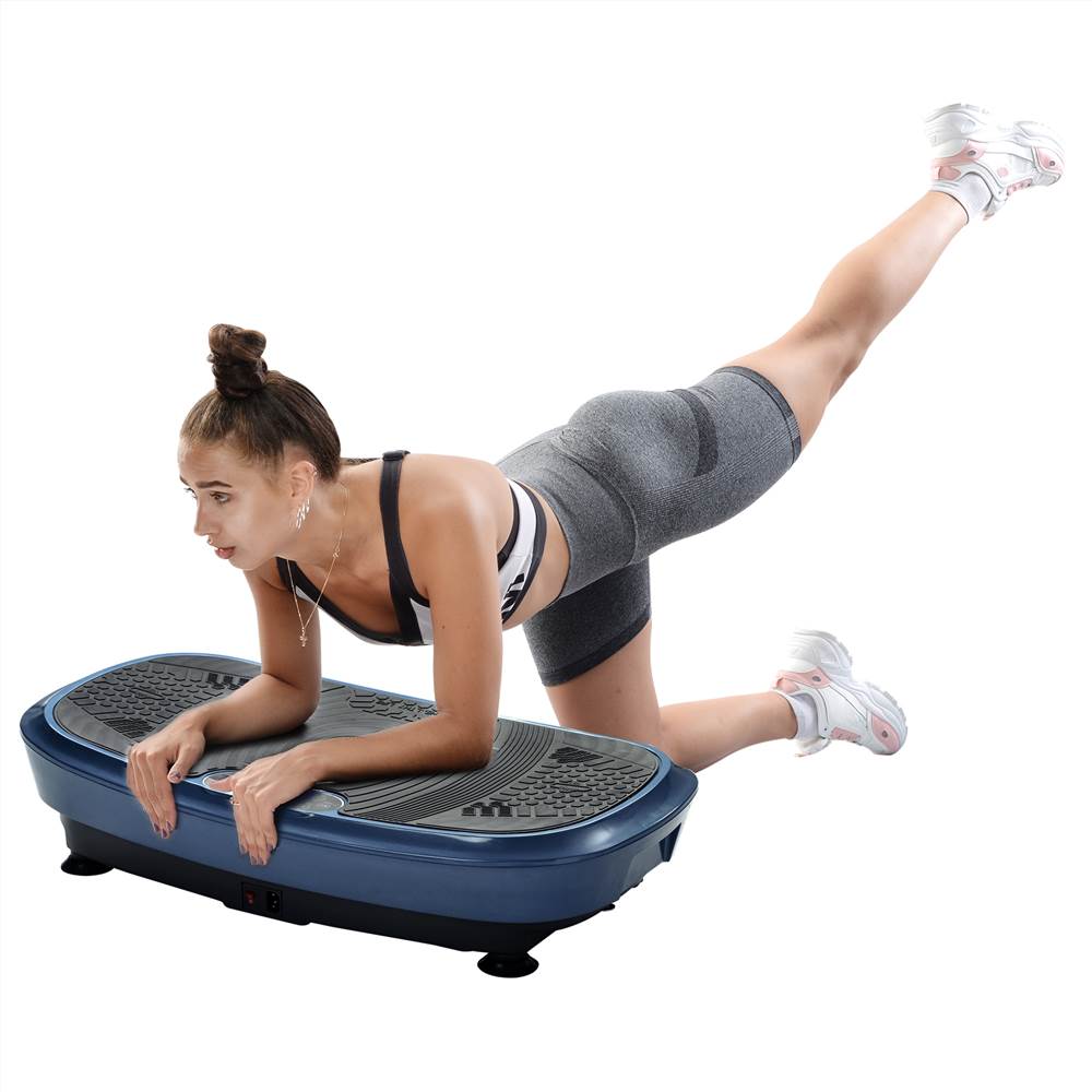 Profi Vibrationsplatte 3D Wipp Vibration Technologie + Bluetooth Musik, Riesige Fläche, 2 Kraftvolle Motoren + einmaliges Design + Trainingsbänder + Fernbedienung