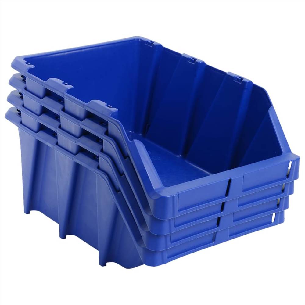 35 pcs Stackable Storage Bins 218x360x156 mm Blue