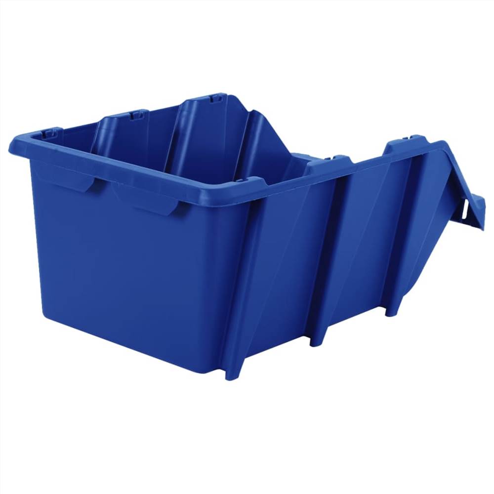 35 pcs Stackable Storage Bins 218x360x156 mm Blue