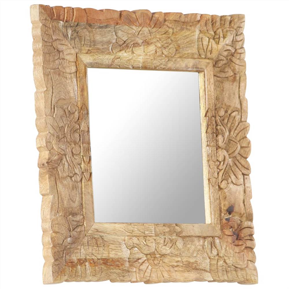 Mirror 50x50 cm Solid Mango Wood