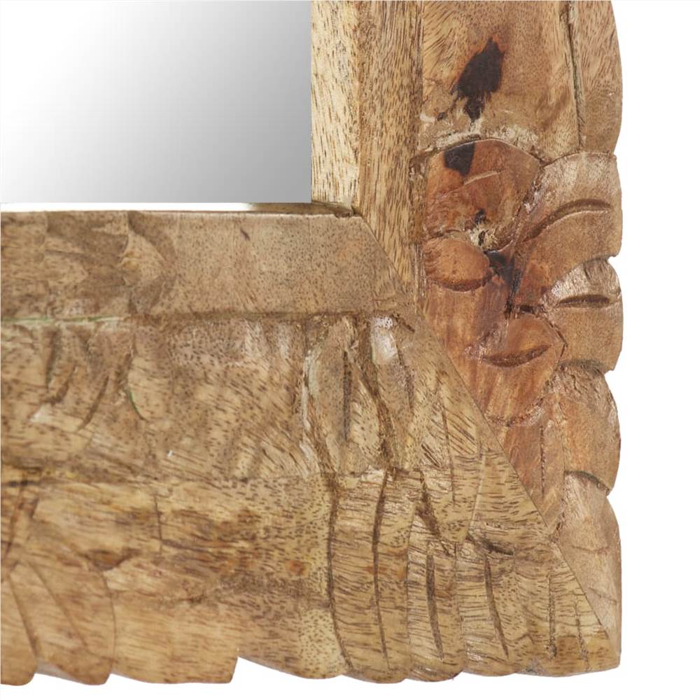 Mirror 50x50 cm Solid Mango Wood