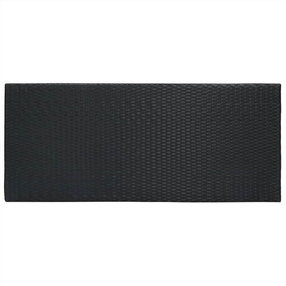 Garden Bar Table Black 140.5x60.5x110.5 cm Poly Rattan