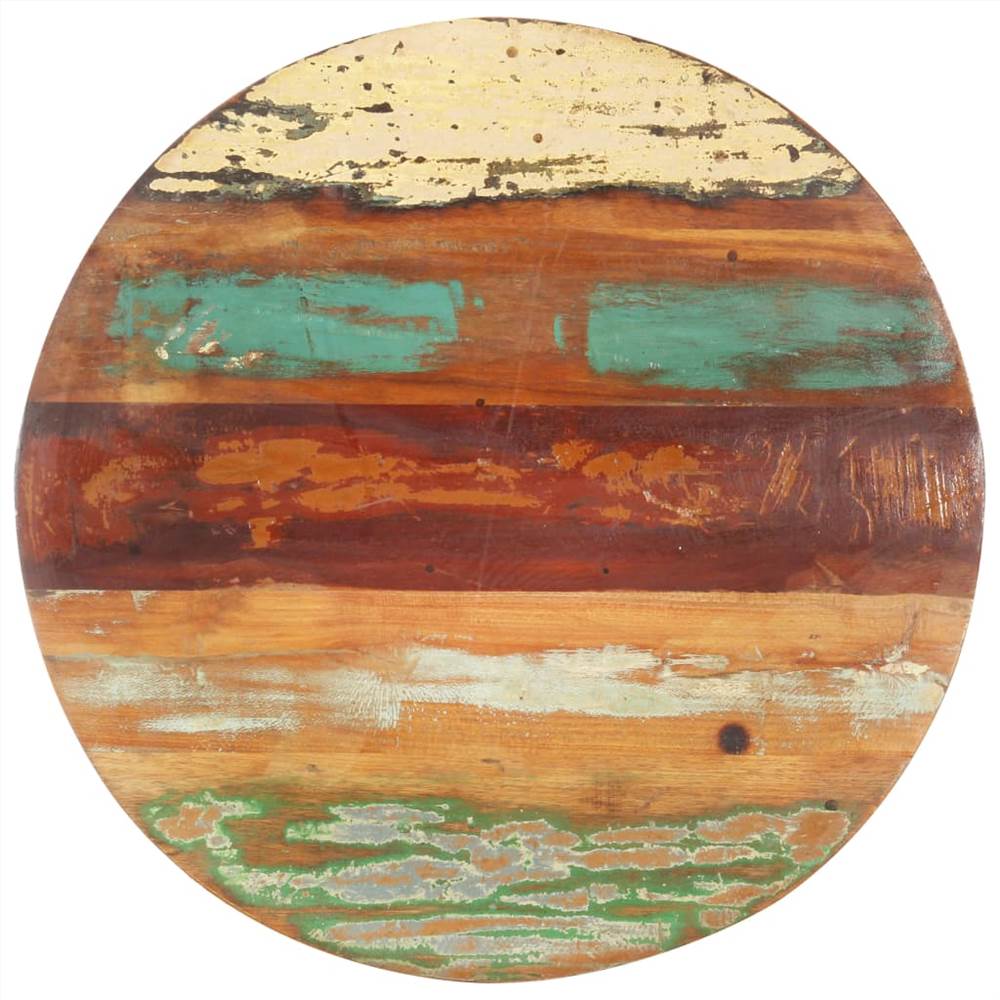 Round Table Top 80 cm 25-27 mm Solid Reclaimed Wood