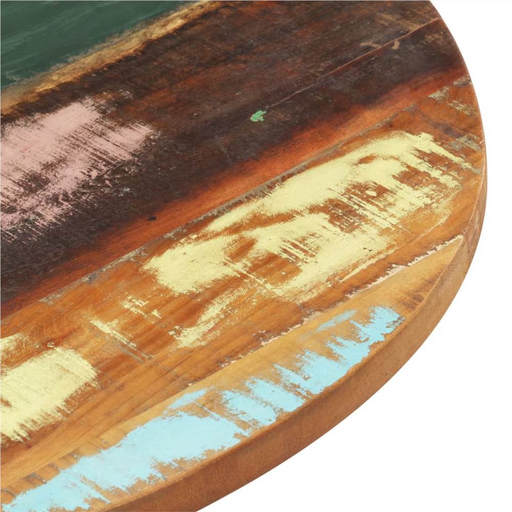 Round Table Top 80 cm 25-27 mm Solid Reclaimed Wood