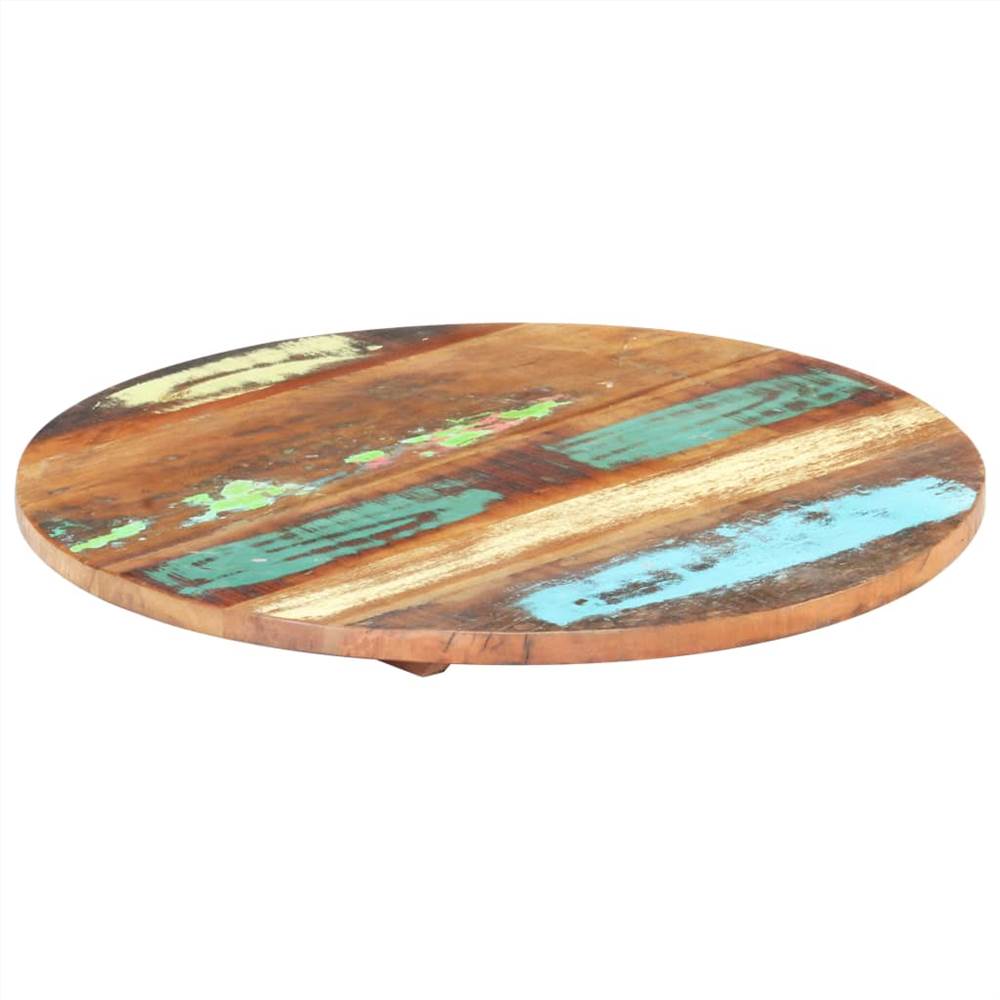 Round Table Top 80 cm 25-27 mm Solid Reclaimed Wood