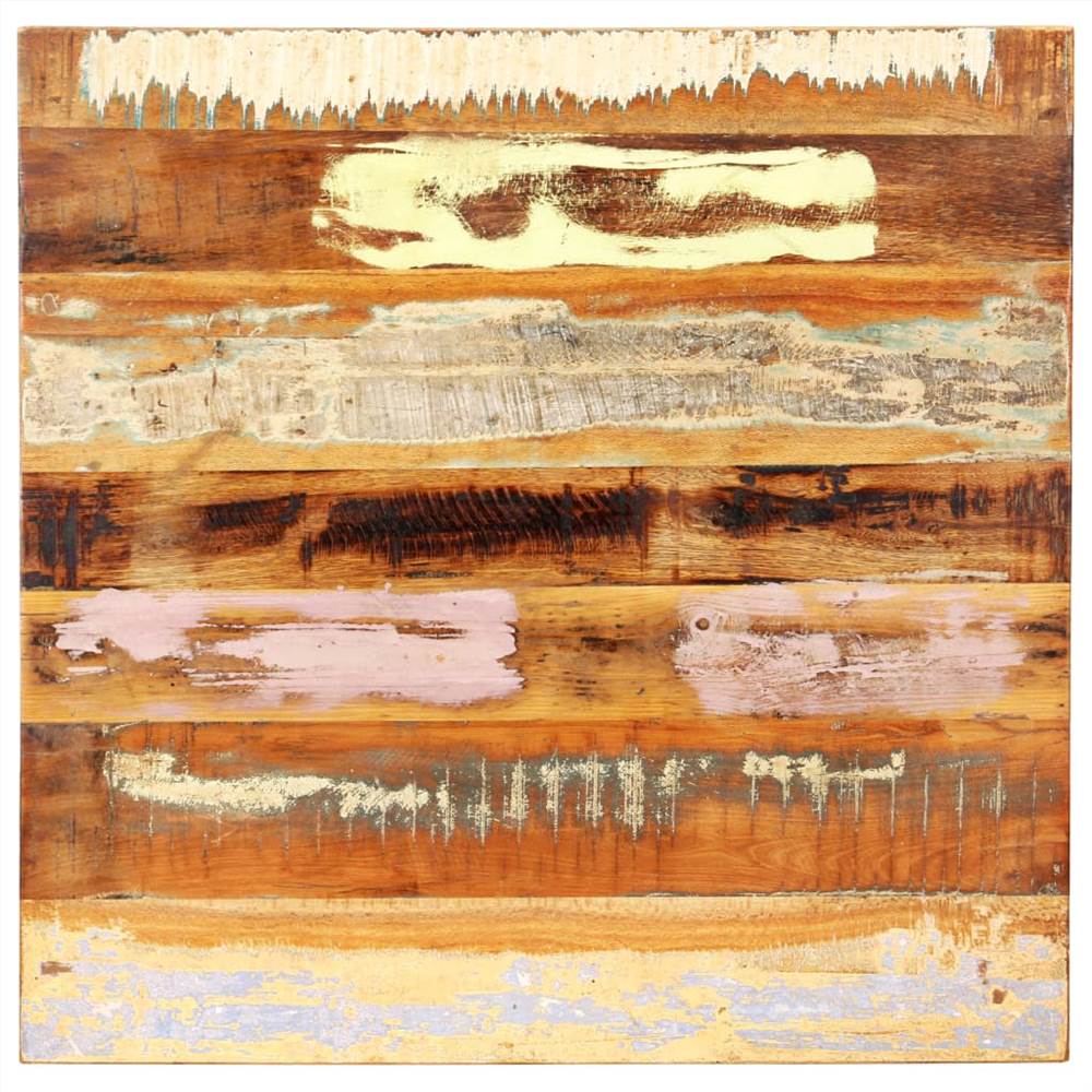 Square Table Top 80x80 cm 25-27 mm Solid Reclaimed Wood