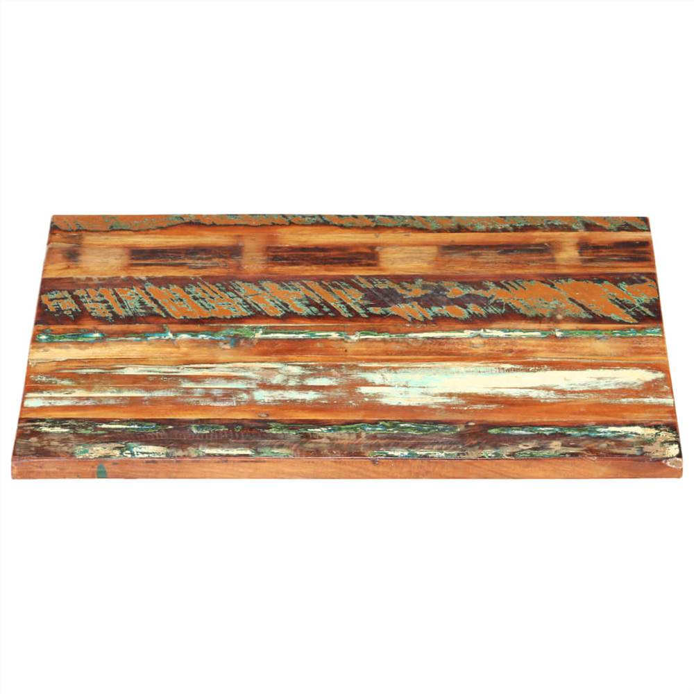 Square Table Top 80x80 cm 25-27 mm Solid Reclaimed Wood