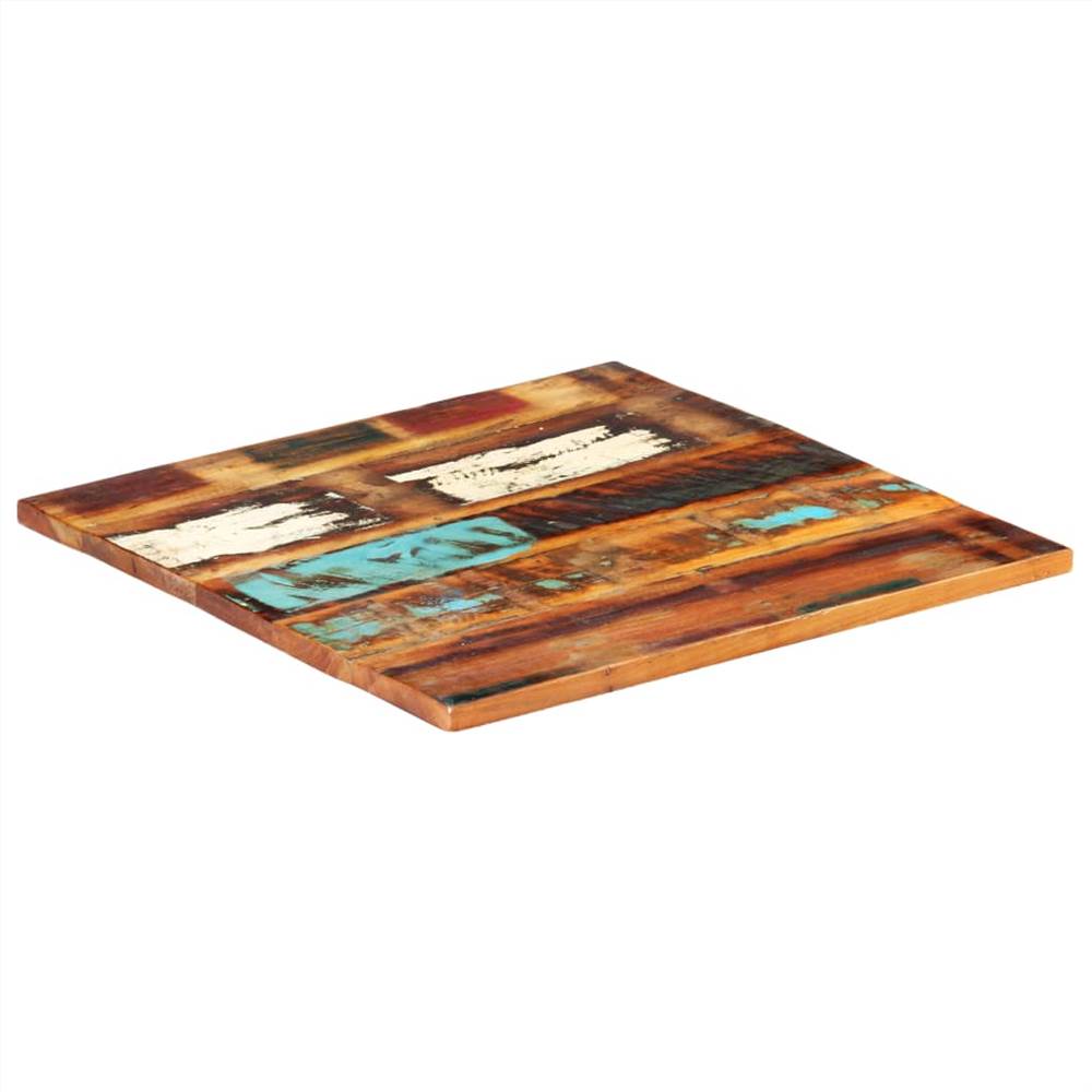 Square Table Top 80x80 cm 25-27 mm Solid Reclaimed Wood