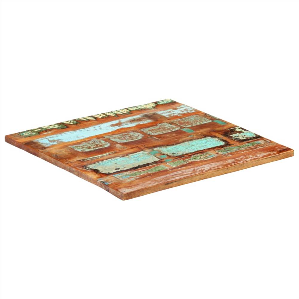 Square Table Top 80x80 cm 25-27 mm Solid Reclaimed Wood