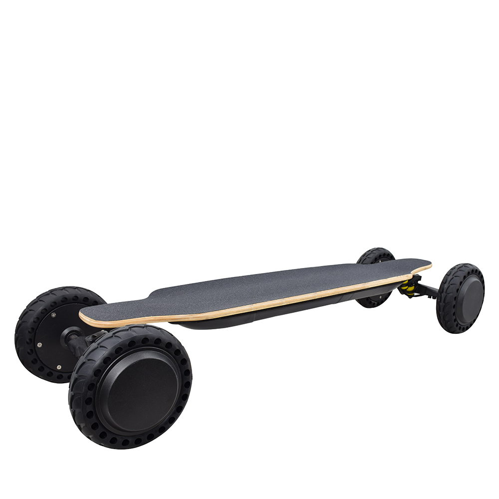 

SYL-14 Off-Road Electric Skateboard 1650W x 2 Motor 36V 7.5Ah Battery Max Speed 20km/h Max Load 120KG 8Ply Maple Remote Control - Black