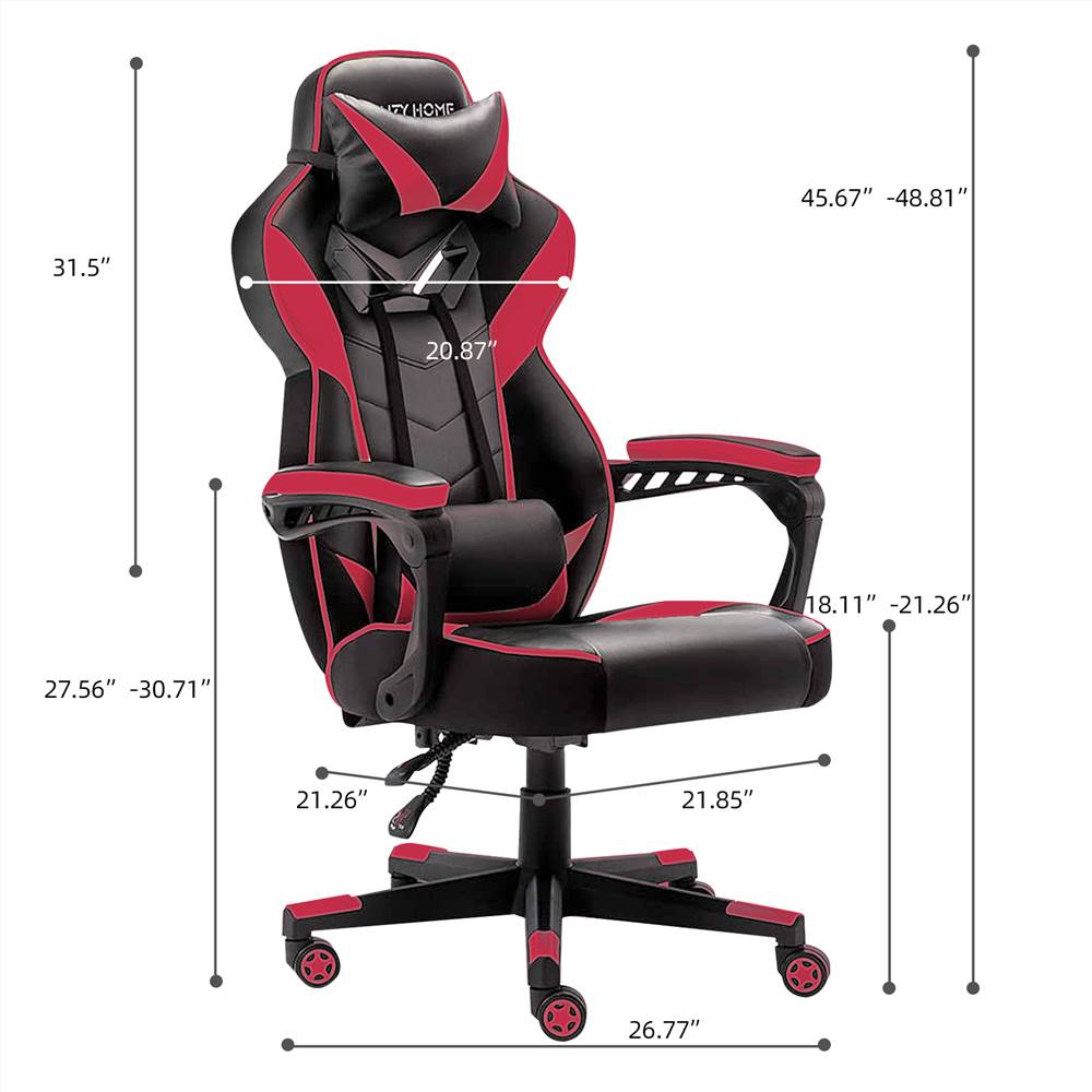 Gaming Chair Office Chair High Back Computer Chair PU Leather Desk Chair PC Racing Executive