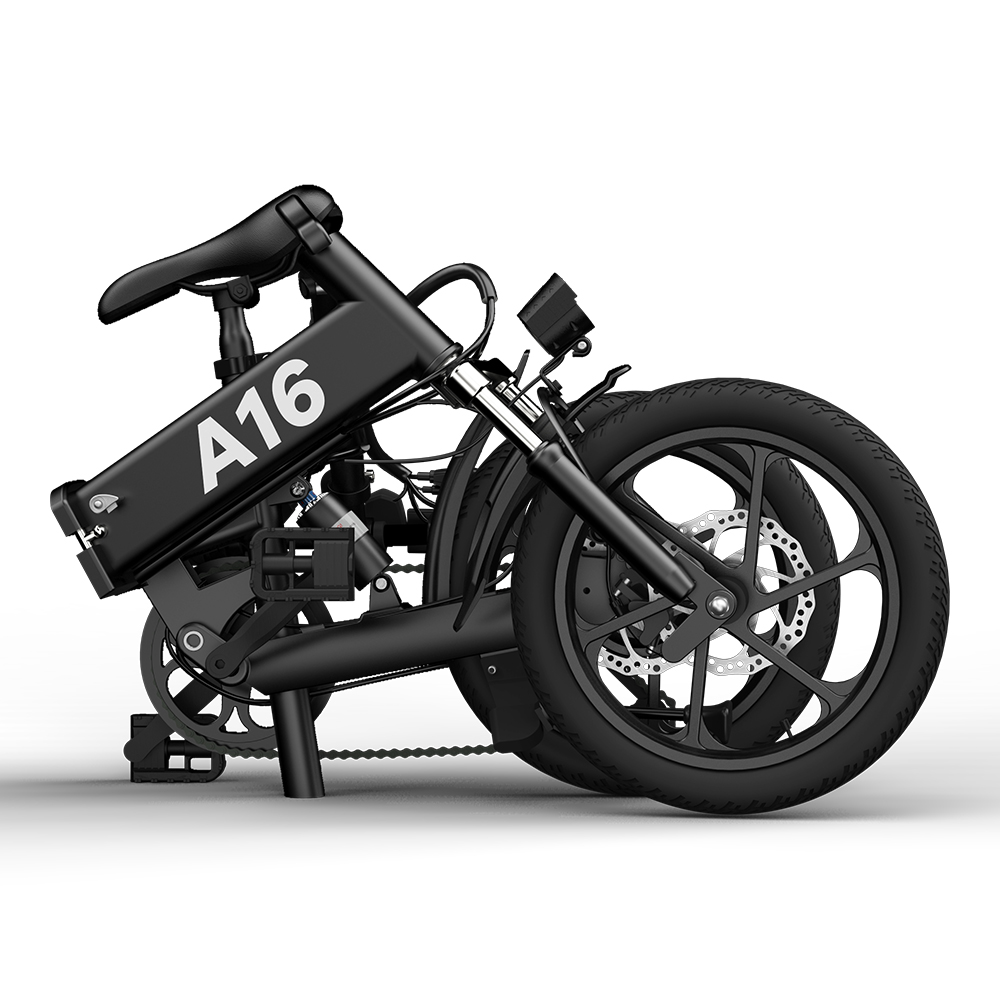 Ado A Electric Folding Bike W Motor Ah Removable Battery Black