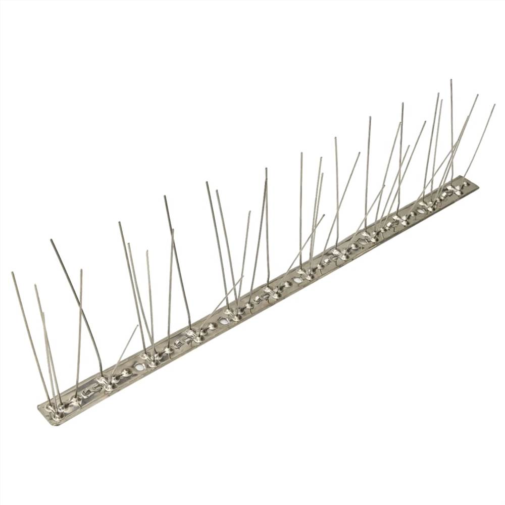 5-row Stainless Steel Bird & Pigeon Spikes Set of 10 5 m