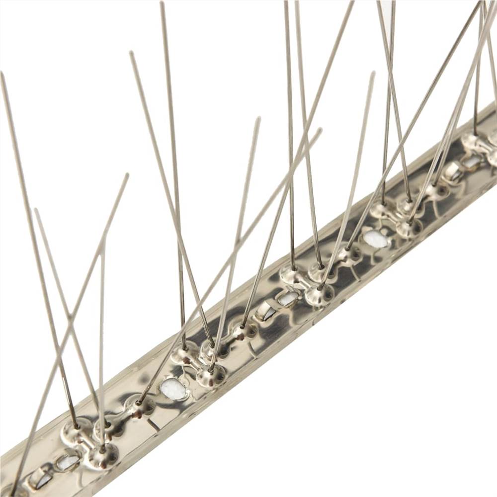 5-row Stainless Steel Bird & Pigeon Spikes Set of 10 5 m
