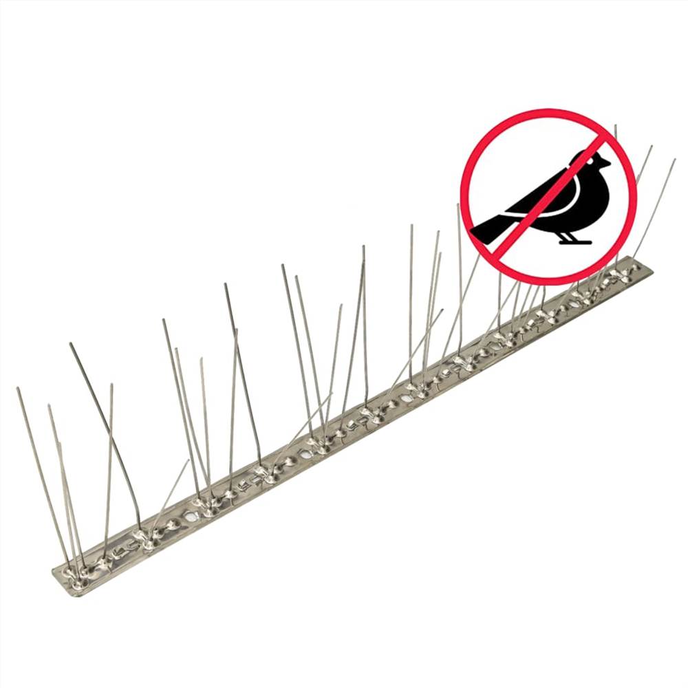 5-row Stainless Steel Bird & Pigeon Spikes Set of 10 5 m