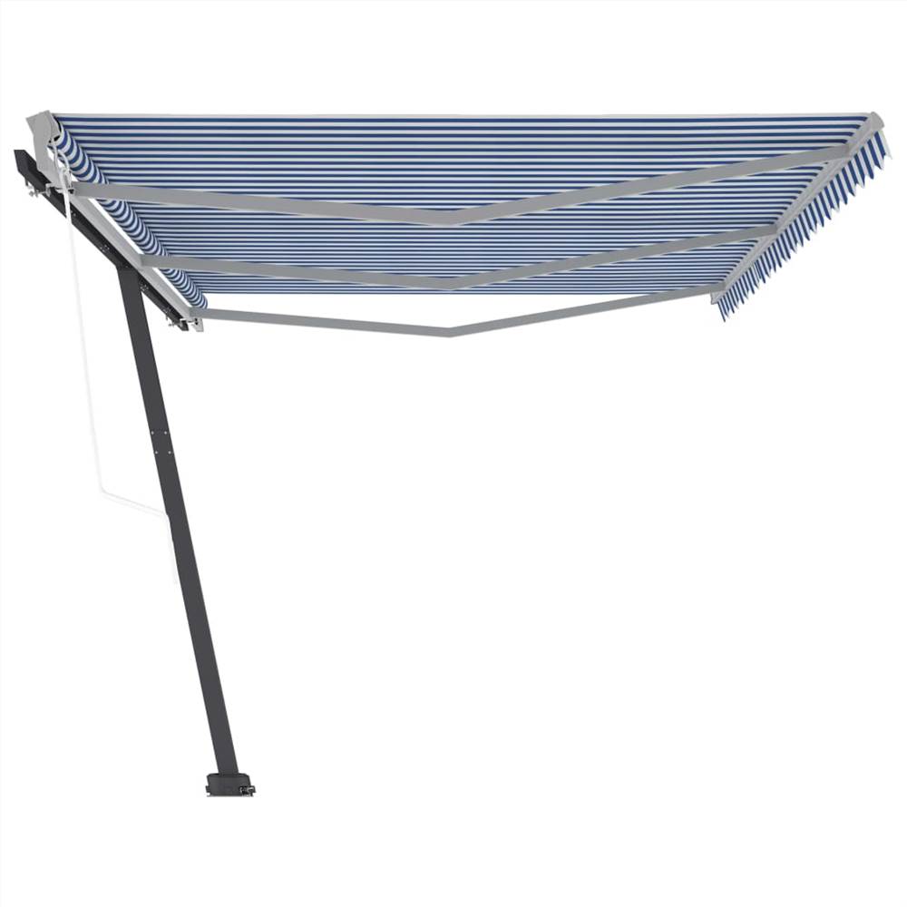 Freestanding Automatic Awning 600x350cm Blue/White