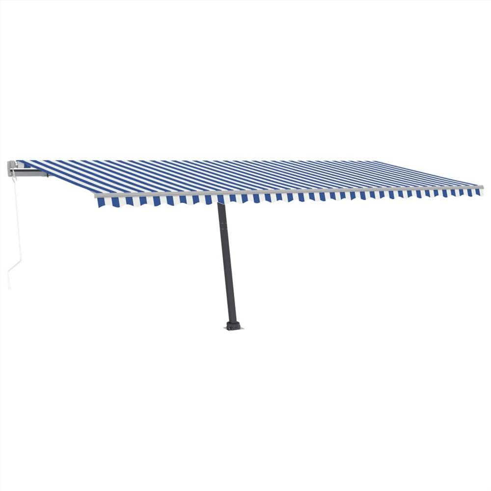 Freestanding Automatic Awning 600x350cm Blue/White