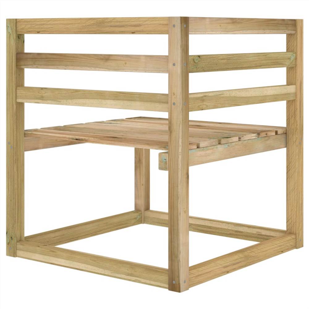 Garden Pallet Corner Sofa Green Impregnated Pinewood