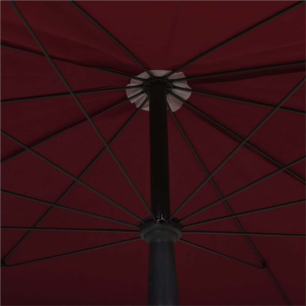 Garden Parasol with Pole 200x130 cm Bordeaux Red