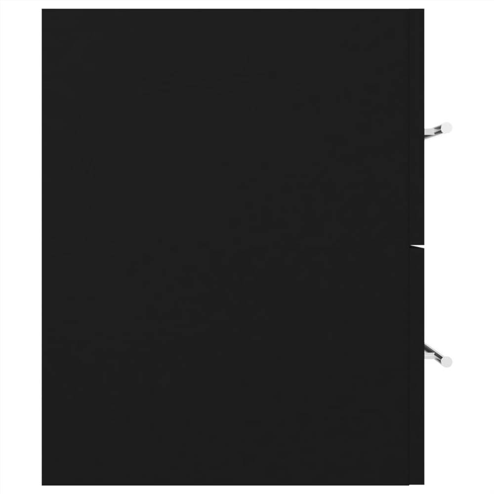 Sink Cabinet Black 100x38.5x48 cm Chipboard