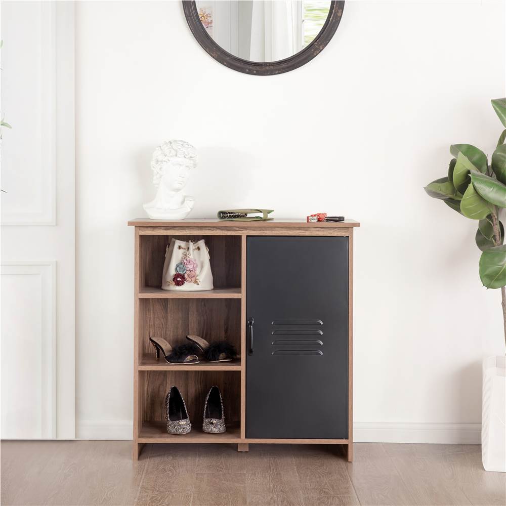 31.5" MDF Storage Cabinet with Door and 3-layer Open Adjustable Shelf, for Living Room, Bedroom, Office, Hallway - Brown
31.5" MDF Storage Cabinet with Door and 3-layer Open Adjustable Shelf, for Living Room, Bedroom, Office, Hallway - Brown