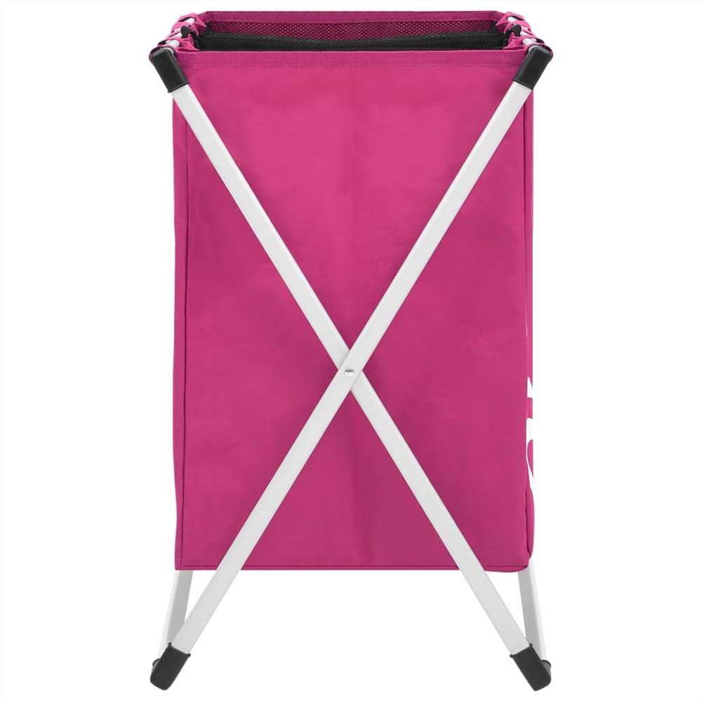 3-Section Laundry Sorter Pink