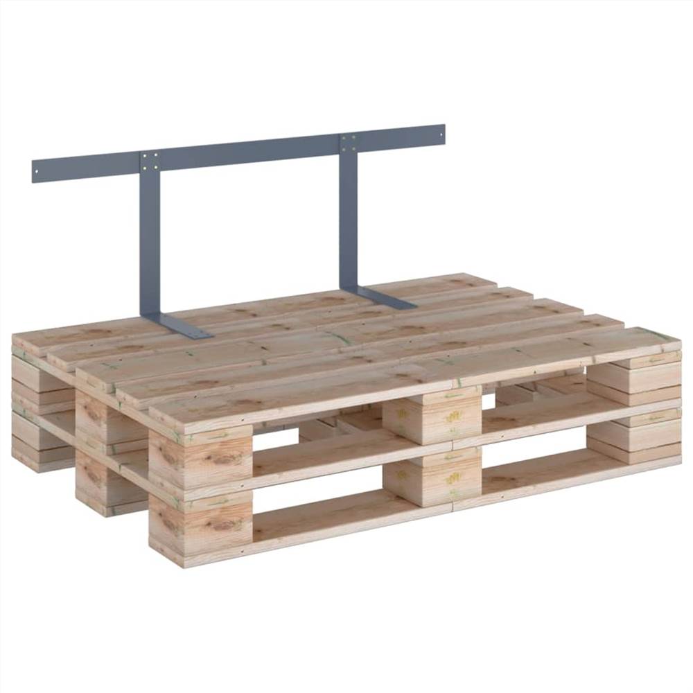 Backrest for Pallet Sofa Light Grey 110 cm Iron
