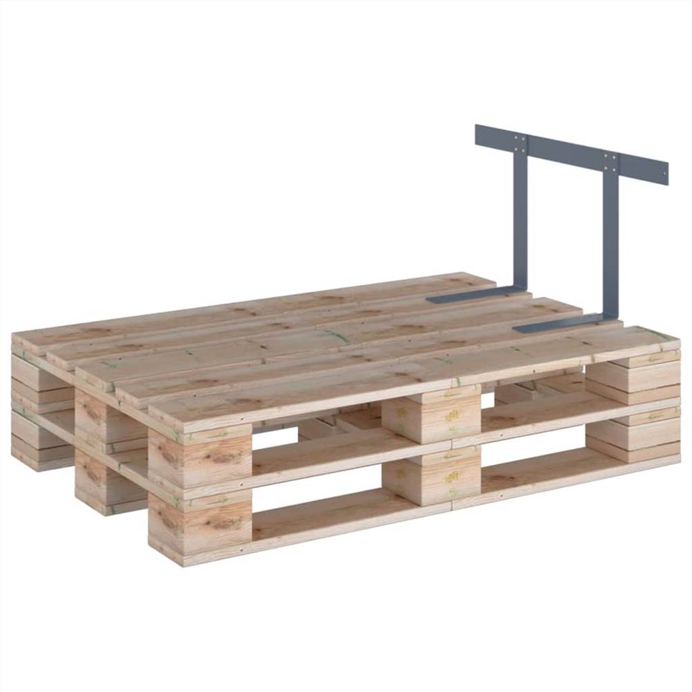 Backrest for Pallet Sofa Light Grey 70 cm Iron