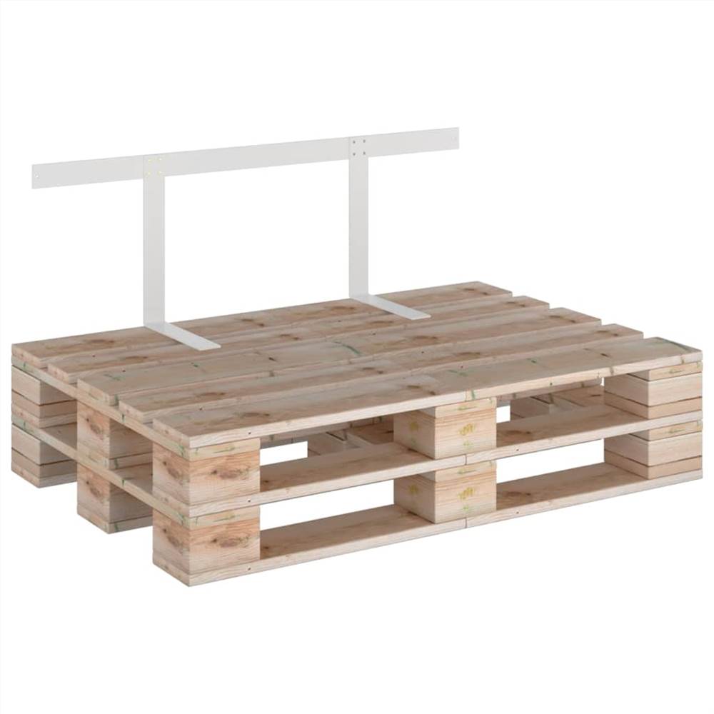 Backrest for Pallet Sofa White 110 cm Iron