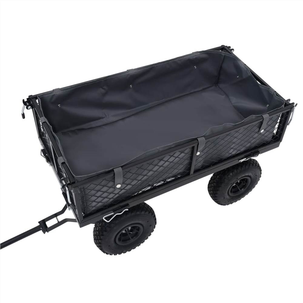 Garden Cart Liner Dark Grey 86x46x22 cm Fabric