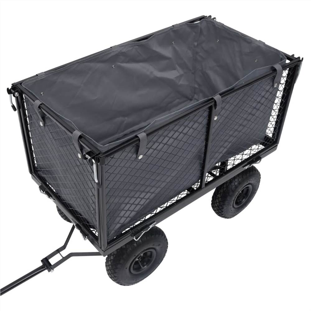 Garden Cart Liner Dark Grey 86x46x41 cm Fabric