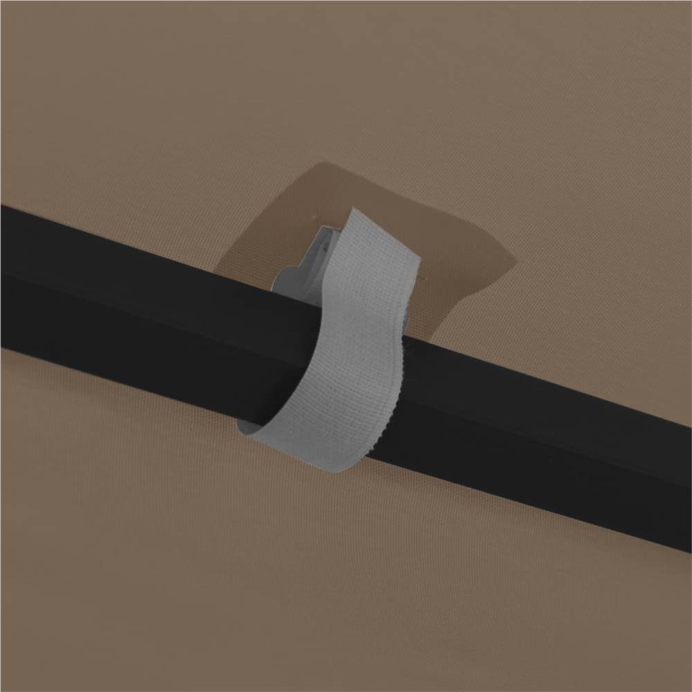 Gazebo with String Lights 3x3 m Taupe