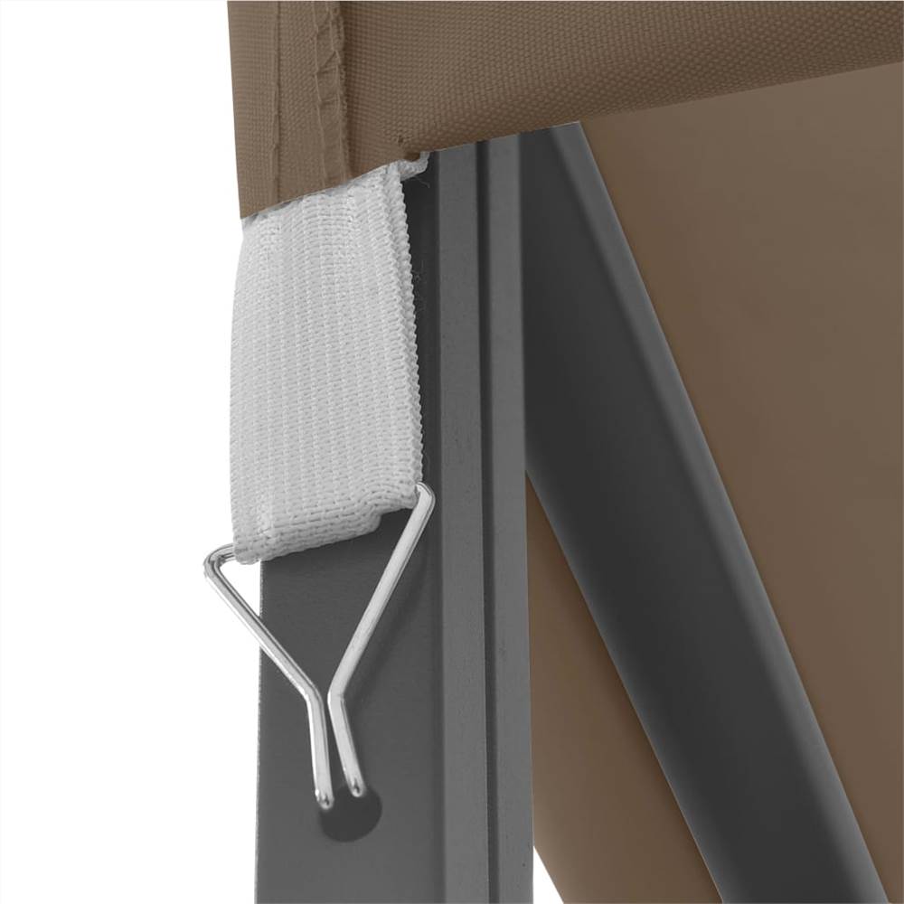 Gazebo with String Lights 3x3 m Taupe