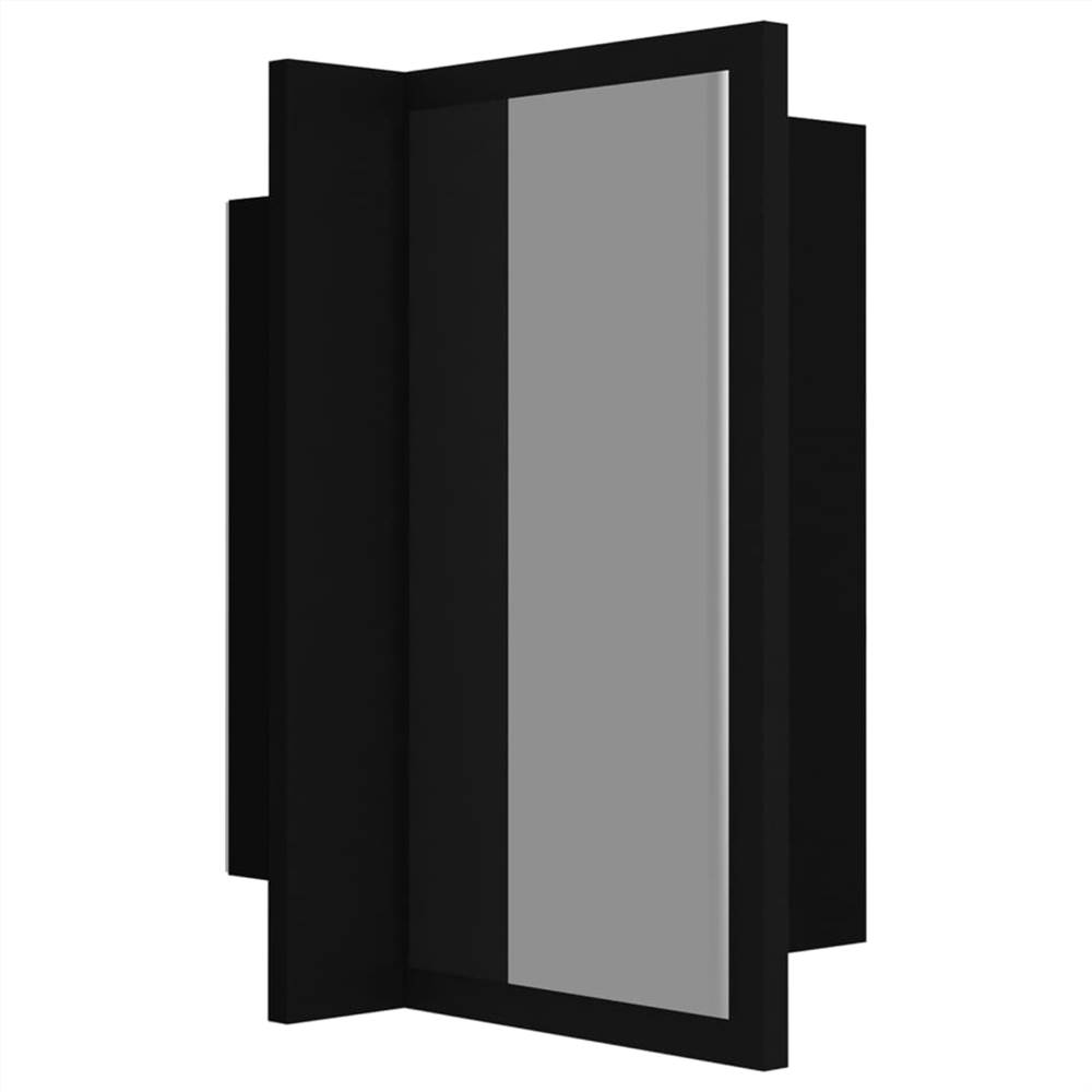 LED Bathroom Mirror Cabinet Black 40x12x45 cm