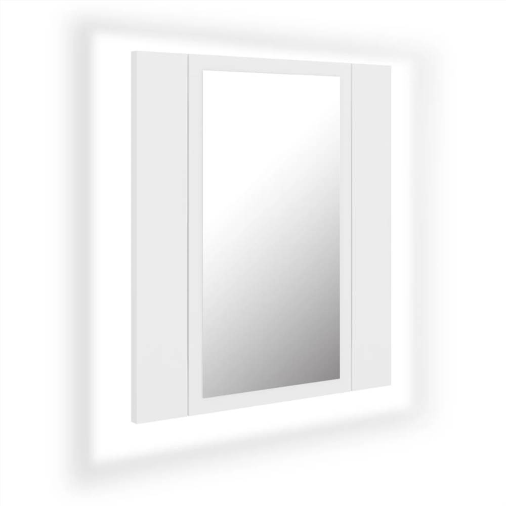 LED Bathroom Mirror Cabinet White 40x12x45 cm