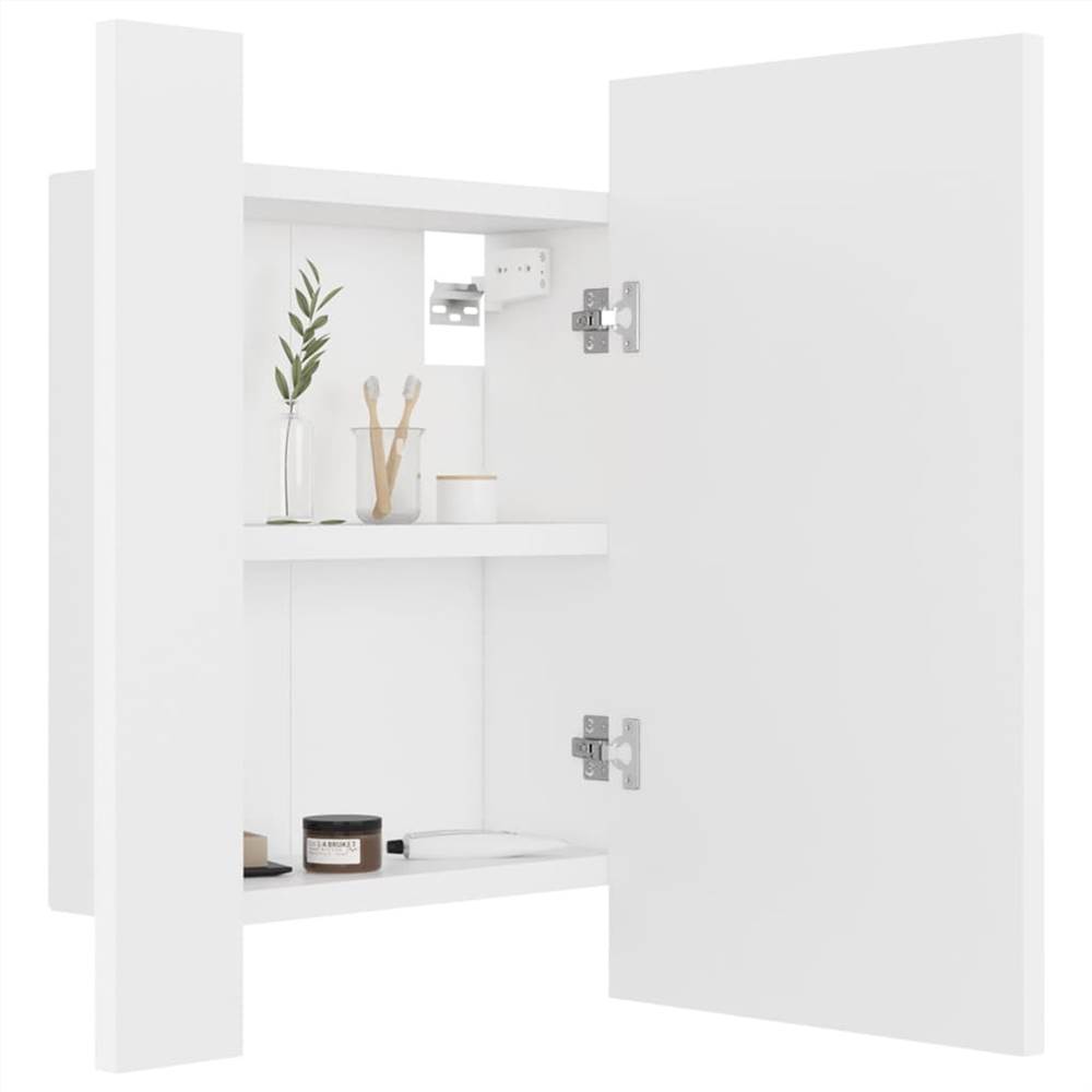 LED Bathroom Mirror Cabinet White 40x12x45 cm