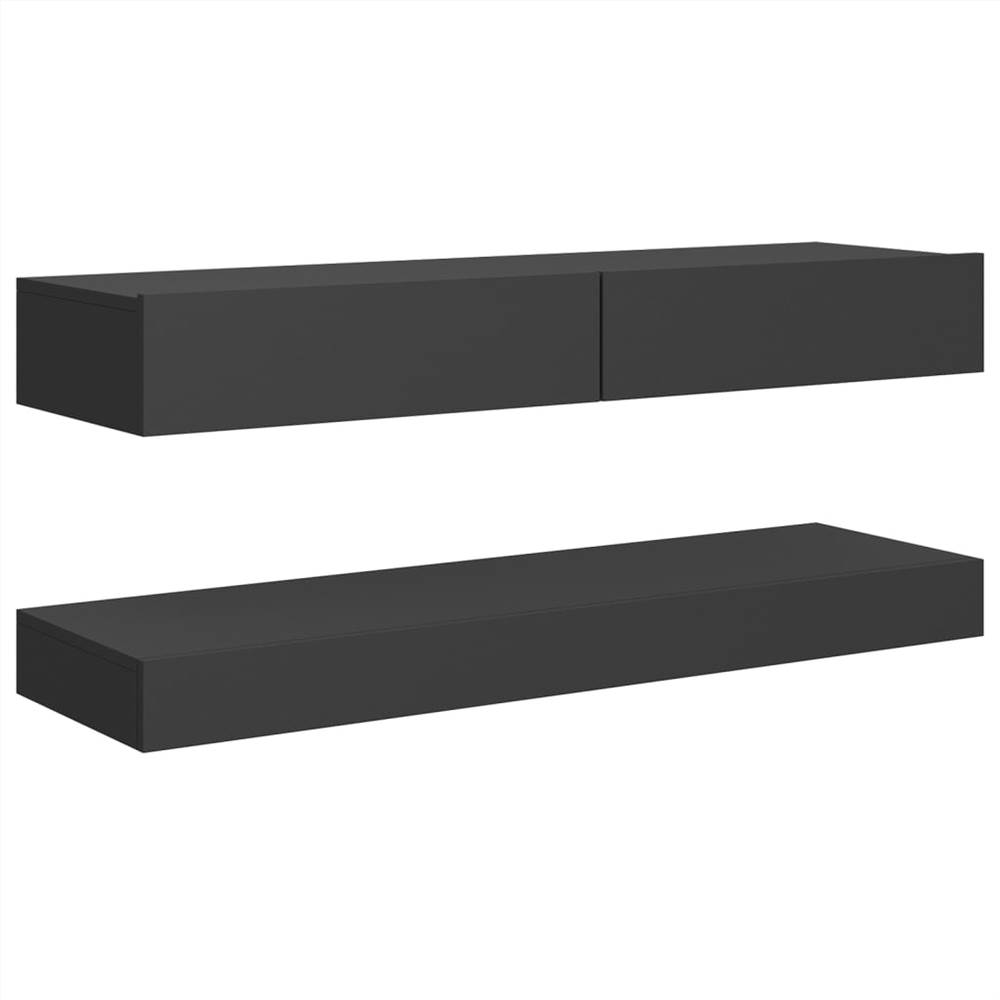 TV Cabinet with LED Lights Grey 120x35 cm