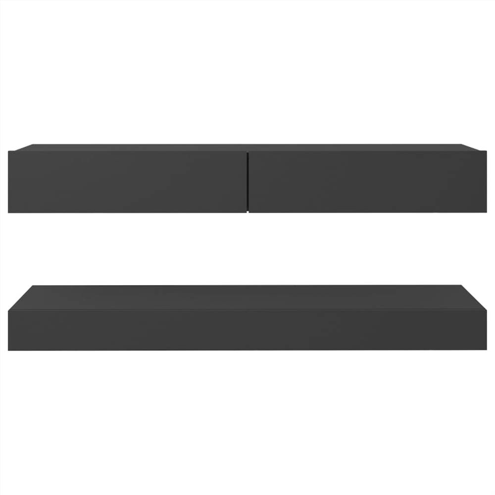 TV Cabinet with LED Lights Grey 120x35 cm
