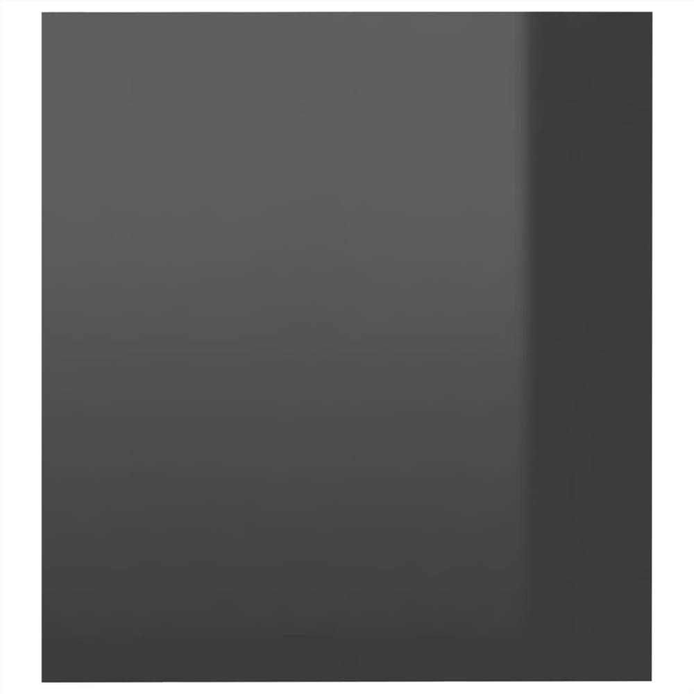 TV Cabinet with LED Lights High Gloss Grey 140x35x40 cm