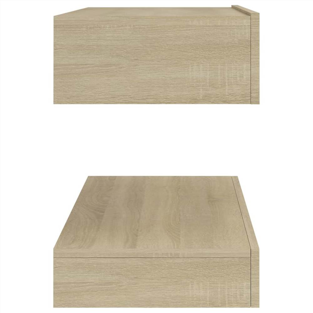 TV Cabinet with LED Lights Sonoma Oak 90x35 cm