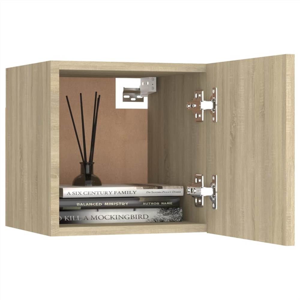 Wall Mounted TV Cabinet Sonoma Oak 30.5x30x30 cm