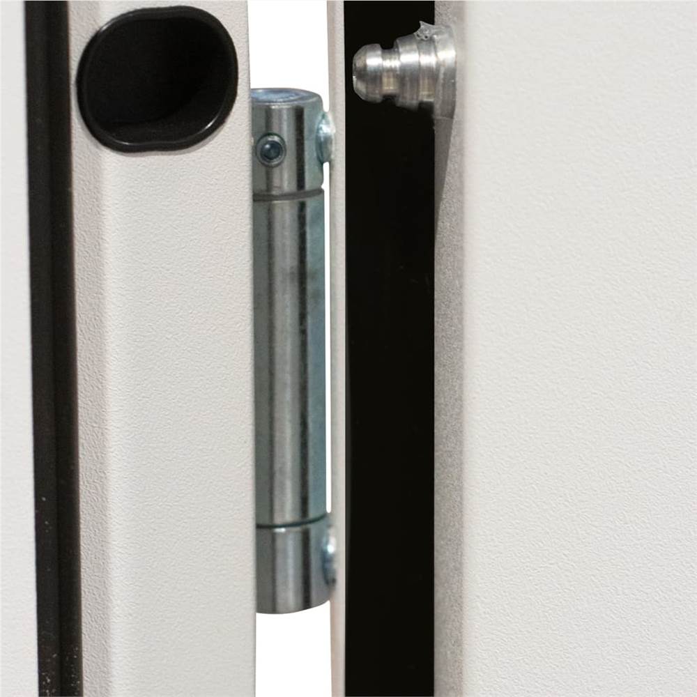 Aluminium Front Door White 90x200 cm