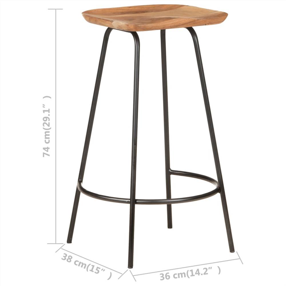 Bar Stools 4 pcs Solid Acacia Wood