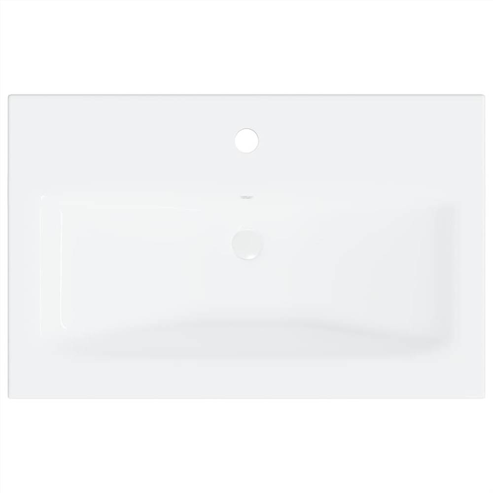 Bathroom Furniture Set Black Chipboard