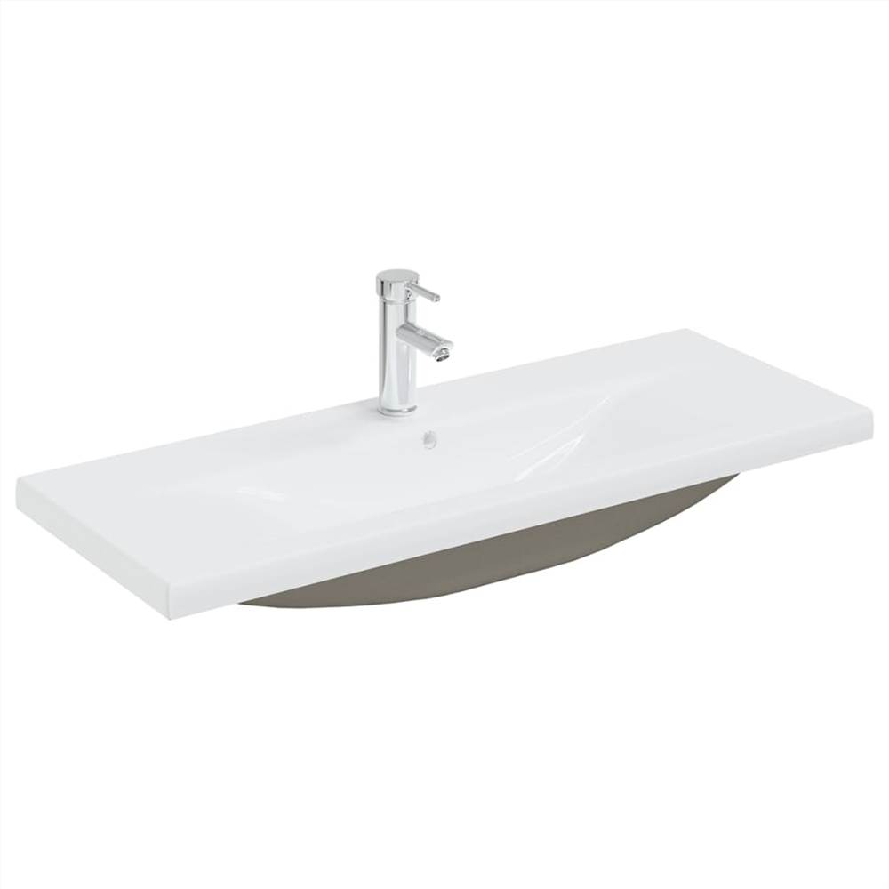 Bathroom Furniture Set High Gloss White Chipboard