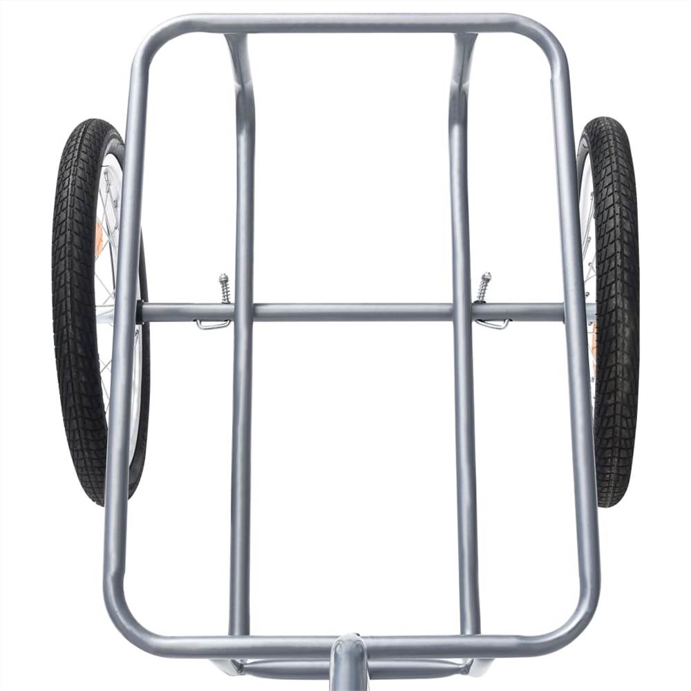 Bicycle Cargo Trailer with 50 L Foldable Transportbox Grey 150 kg